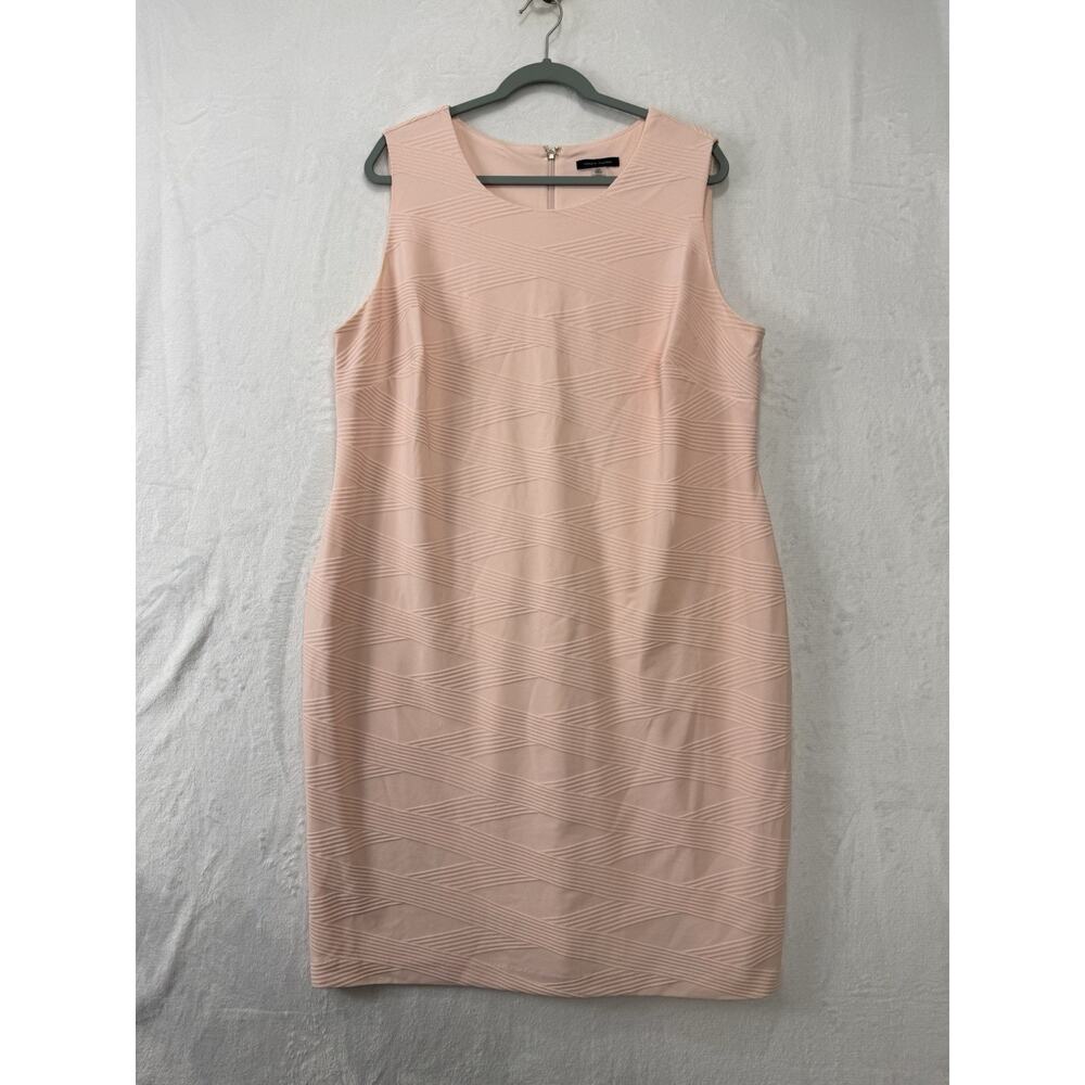 Tommy Hilfiger Baby Pink Sheath Preppy Classy Office Bodycon Dress Size 18W